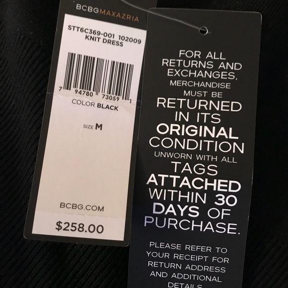 NWT BCG BLACK PUFF SLEEVE DRESS M - Picture 5 of 5